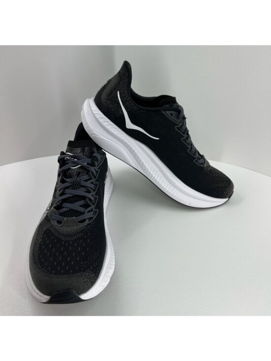 HOKA Mach 6 Running Shoes Mens 12D Lace Up Low Top Mesh Black White 1147790-BWHT main image 8